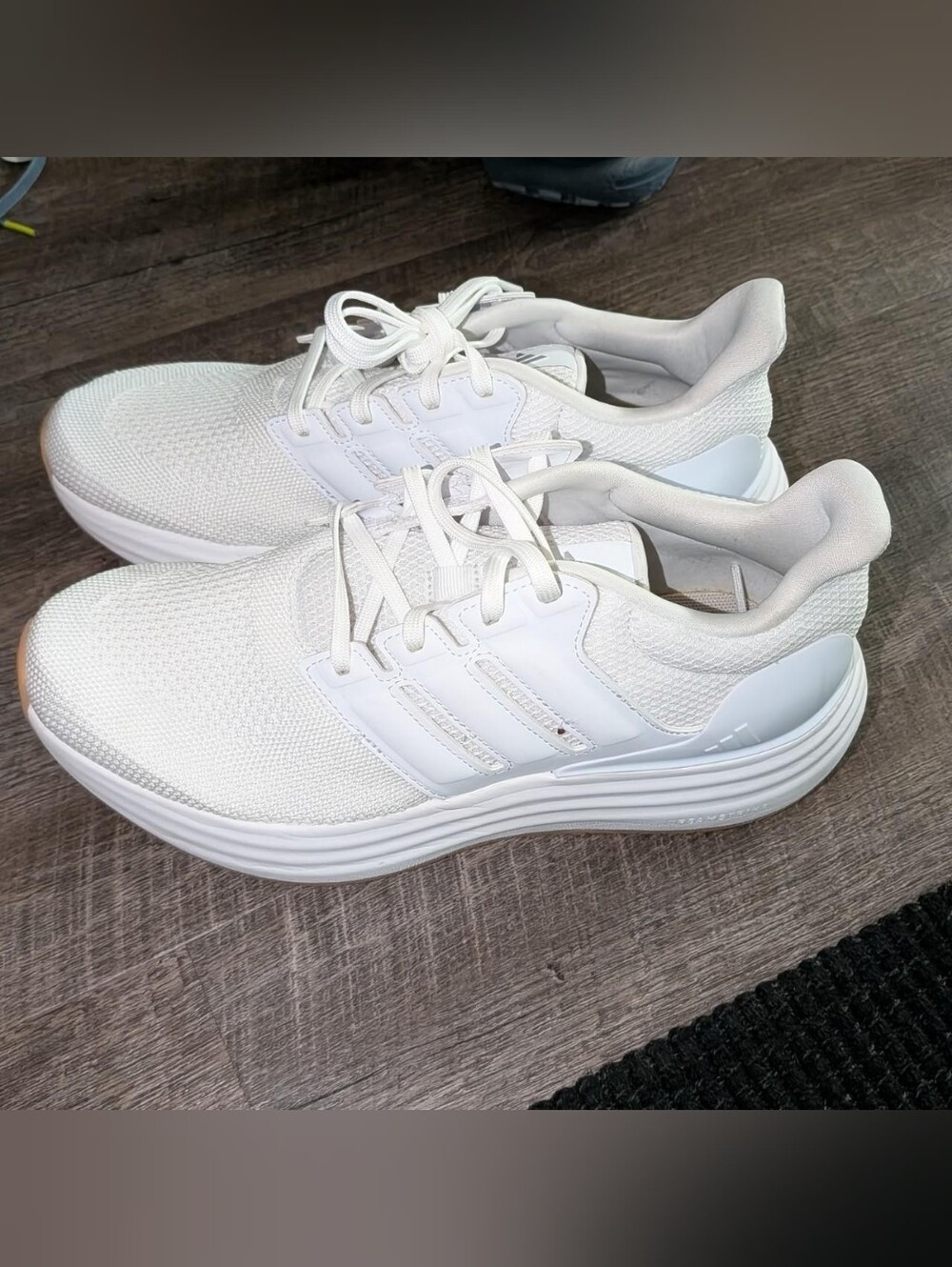 Adidas, triple white gum bottoms, size, 9 women's New Without Box